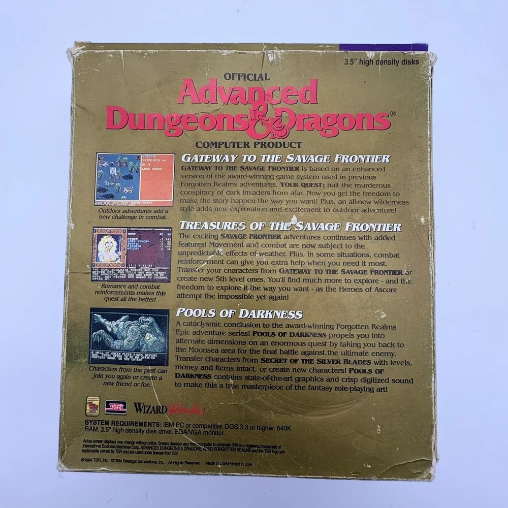 Dark PC‎ Game WizardWorks AD&D Collectors Edition Vol 3 Big Box 3.5 Floppy RPG